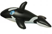 Надувная игрушка для плавания Кит (Whale Rider) с ручками, 130 см, черный