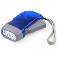 Фонарик-динамо ручной аккумуляторный Hand-Pressing Flash Light 3 LED, синий