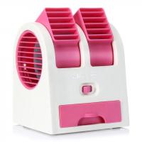 Настольный мини кондиционер-вентилятор MINI FAN HB-168 с USB, темно-розовый