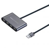 Кабель Хаб Hoco HB3 USB to 4 Ports Hub 1м Gray