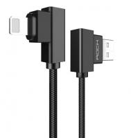 Кабель Rock Dual End L-Shape Lightning Cable 30см Черный