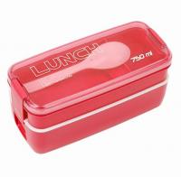 Ланч-бокс двойной LUNCH BOX 750 мл, красный