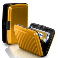 Кейс для кредитных карт Антивор Security Credit Card Wallet, золотистый