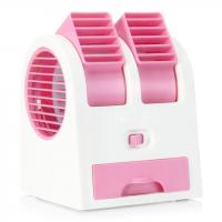 Настольный мини кондиционер-вентилятор MINI FAN HB-168 с USB, розовый