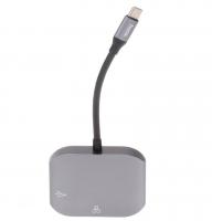 Адаптер HOCO HB9 Convertor yito Type-C to USB 3.0 + RJ45 (gray)