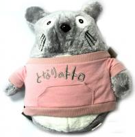 Детский рюкзачок в форме игрушки Мышка (Серый/розовый)