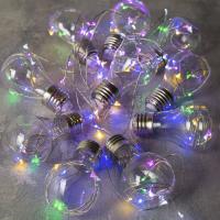 Гирлянда электрическая "Нить. Лампочки", 10 LED, 5 метров, цвет: мульти