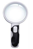 Лупа ручная круглая 5x-90мм с подсветкой (2 LED) Magnifier 77390B