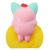Игрушка-антистресс Сквиши Кот Швейцарский рулетный торт с ароматом, розовый