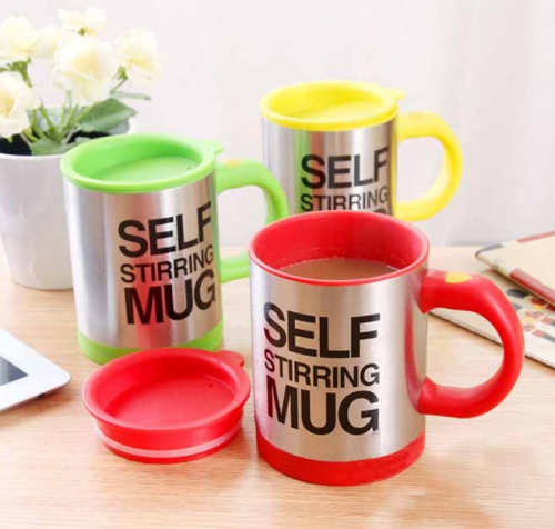 Кружка-мешалка термос Self Stirring Mug, 400 мл, красная