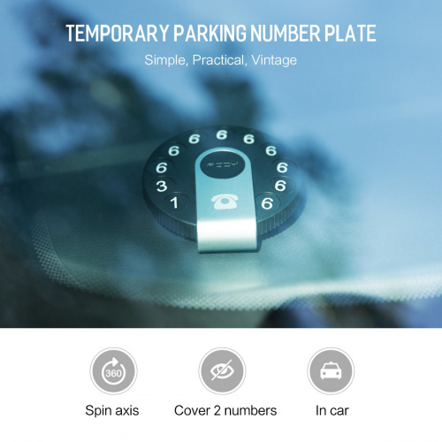 Парковочная карта Rock Temporary Parking Number Plate gray