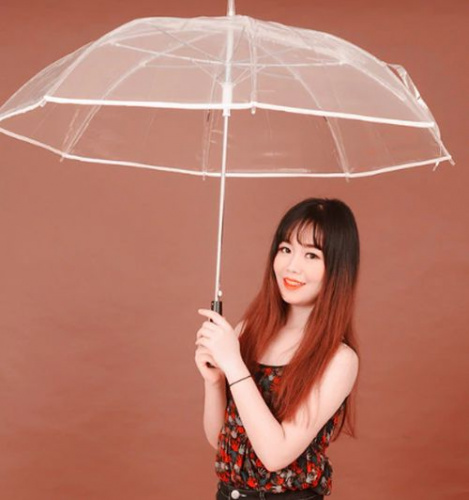 Зонт прозрачный со светодиодной подсветкой