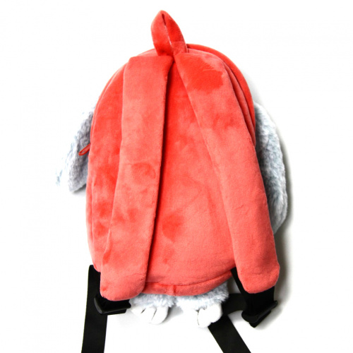 Детский рюкзачок в форме игрушки Кролик (Серый/красный)