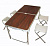 Стол складной туристический для пикника + 4 стула (120х60х55-70 см) коричневый