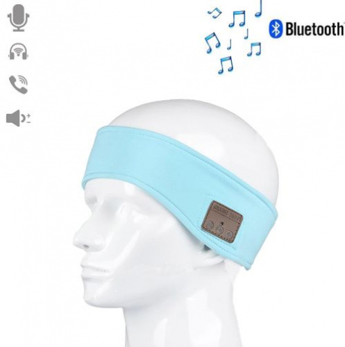 Bluetooth-гарнитура спортивная повязка наушники для бега Sung-LL Music Hat (Голубой)