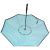 Зонт обратного сложения (зонт наоборот) Голубой в горошек