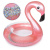 Круг надувной детский 90 см Фламинго с блестками, розовый
