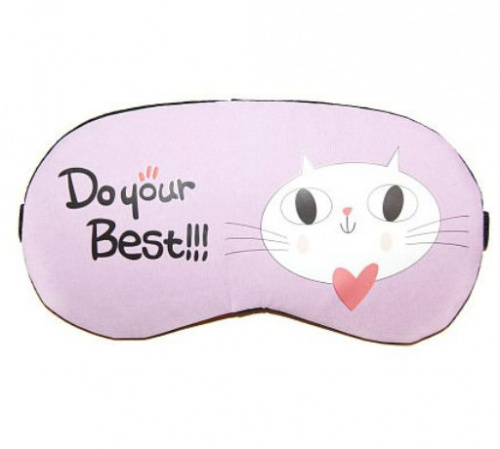 Маска для сна Fashion Eye Mask Do your Best розовая