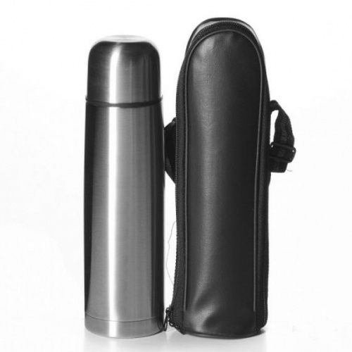 Классический термос Vacuum Flask 1.0 л с чехлом