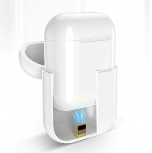 Чехол c беспроводной зарядкой Hoco CW18 Wireless Charger для AirPods (Белый)