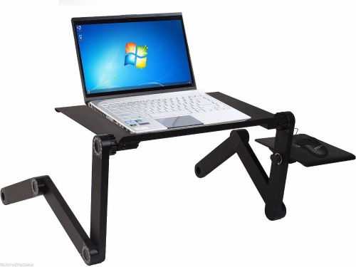 Столик складной для ноутбука LapTop Table T8 (Черный)