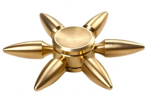 Металлический Ручной Спиннер Антистресс (Hand Spinner) Пуля Gold