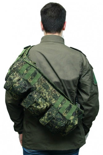 Тактический рюкзак-слинг с одним плечевым ремнем (Цифровая флора)