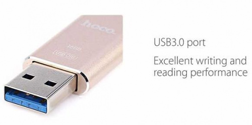 Флешка HOCO UD2 32GB для Apple iPhone, iPad (Lightning), золотой