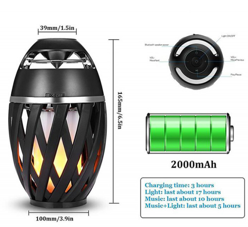 Flame Atmosphere Speaker Светодиодная лампа-колонка Пламя