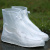 Защитные чехлы пончи для обуви от дождя и грязи с подошвой белые размер L