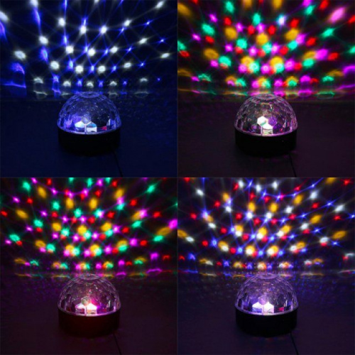 Светодиодный дискошар LED Crystal Magic Ball Light с флешкой и пультом