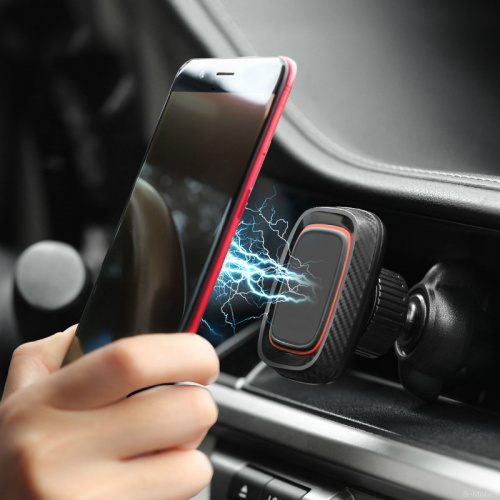 Автомобильный магнитный держатель Magnetic Mobile Phone Bracket H-CT213 (черный/красный)