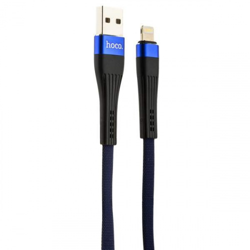 USB дата-кабель HOCO U39 Slender Lightning (1.2 м) Blue и Black
