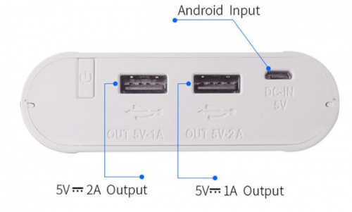 Внешний аккумулятор Power Bank + зарядное устройство 4x18650 TOMO P4 черный