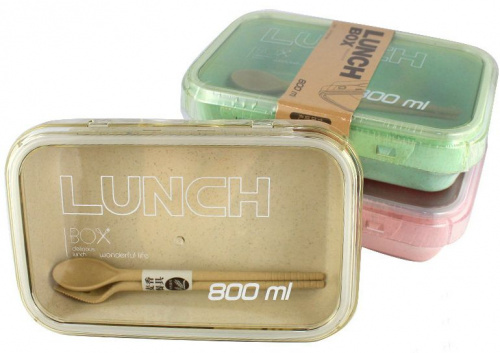 Ланч-бокс LUNCH BOX 800 мл, бежевый