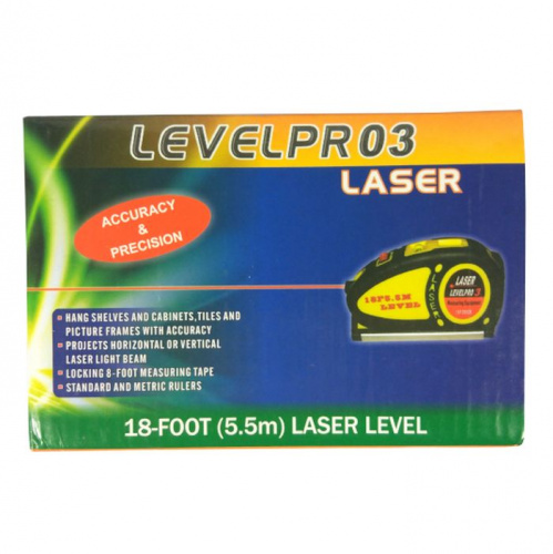 Лазерный уровень LevelPro 3 с рулеткой 5.5 м