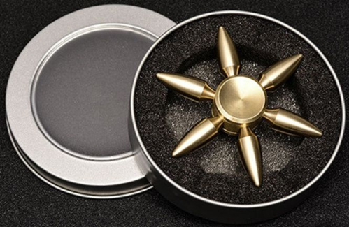 Металлический Ручной Спиннер Антистресс (Hand Spinner) Пуля Gold