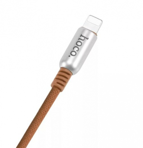 Дата-кабель HOCO U17 Lightning 2,0 м, коричневый