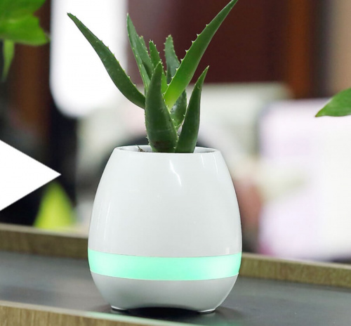 Умный музыкальный горшок для цветов Smart Music Flowerpot (Белый)