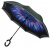 Зонт обратного сложения полуавтомат (зонт наоборот) Цветок после дождя