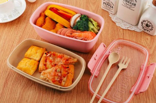 Ланч-бокс двойной LUNCH BOX 800 мл, розовый