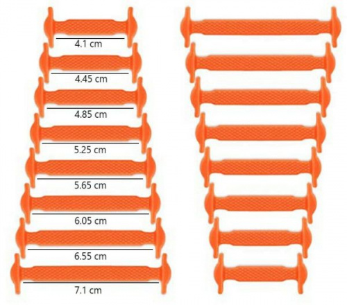 Шнурки силиконовые оранжевые
