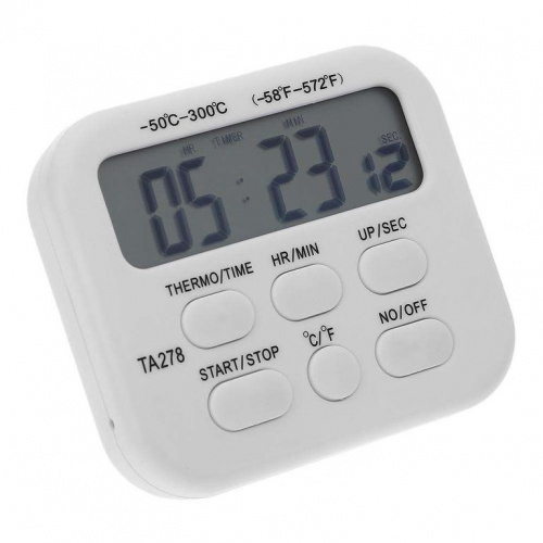 Электронный термометр щуп с таймером TA-278, белый