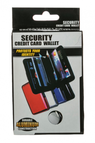 Кейс для кредитных карт Антивор Security Credit Card Wallet, черный