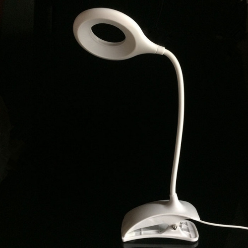 Гибкая лампа для чтения USB Led Eye Protection Lamp MY-816 с зажимом, белая