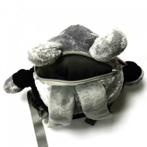 Детский рюкзачок в форме игрушки Мышка (Серый/черный)