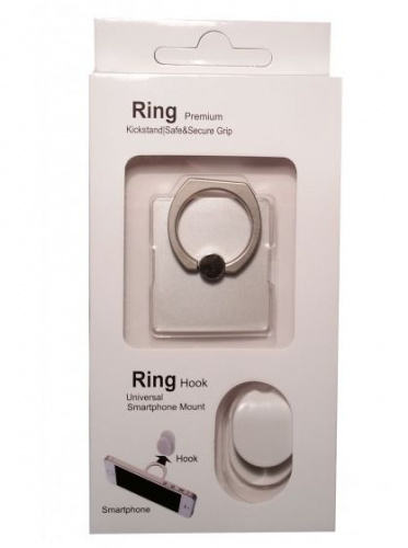 Кольцо-держатель Ring Premium with Hook 360° Rotation White