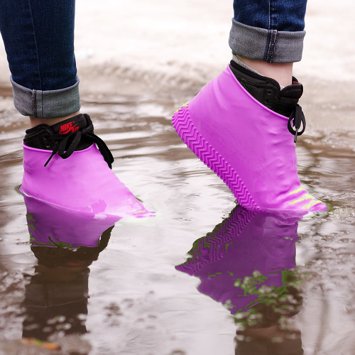 Силиконовые чехлы бахилы для обуви размер M (37-41) розовый
