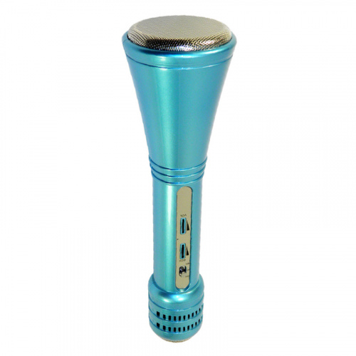 Беспроводной караоке микрофон со встроенной колонкой Handheld KTV-Q10, синий