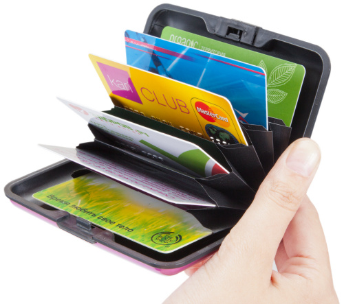 Кейс для кредитных карт Антивор Security Credit Card Wallet, фиолетовый